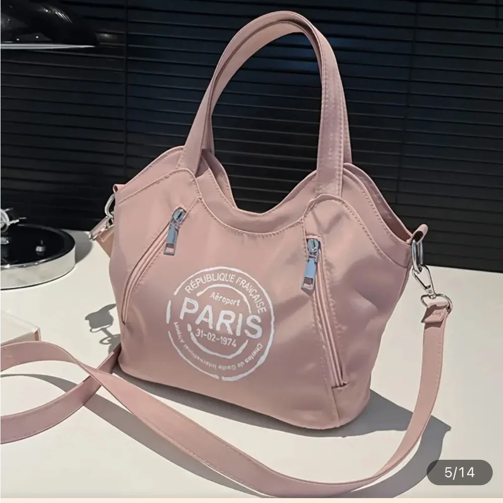 NEW Paris Cosmetic Tote - Pink, black and tan